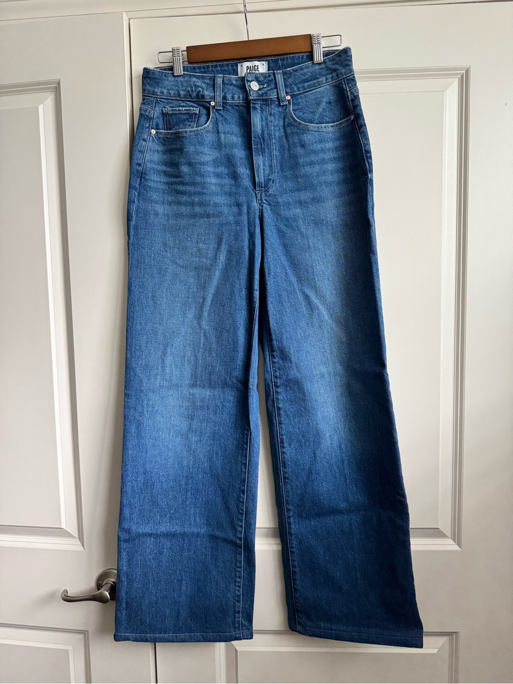 PAIGE Sasha Wide-Leg High-Rise Jeans in Nadira